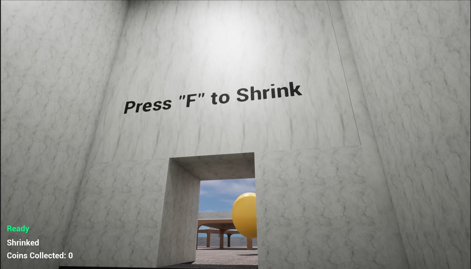 Press F to Shrink 的场景内缩小机制教学